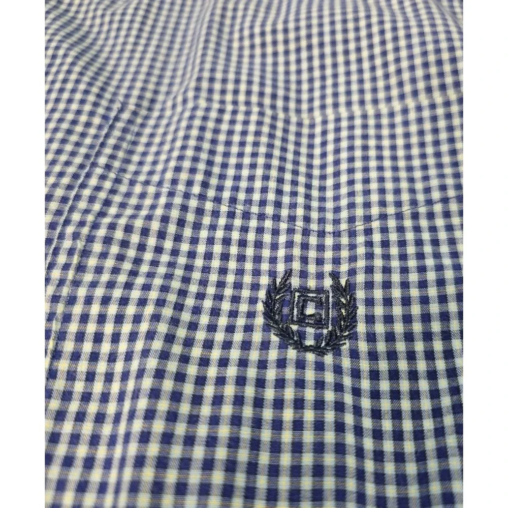 Chaps Easy Care Blue Plaid Long Sleeve Monaghan Shirt 2XT/2TGL